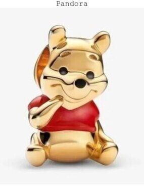 Disney Pandora Winnie the Pooh Bear Charm Gold plated